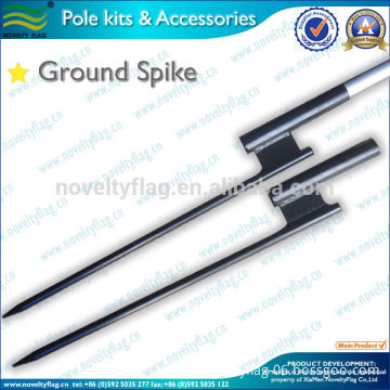 Ground spike and accessories for promotion flying flag pole